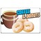 Signmission Coffee And Donuts Banner Concession Stand Food Truck Single Sided B-Coffee And Donuts19 - alternate 1